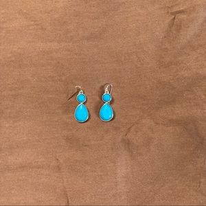 Blue costume jewelry earrings